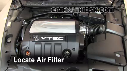 2008 Acura RL 3.5L V6 Filtre à air (moteur) Changement